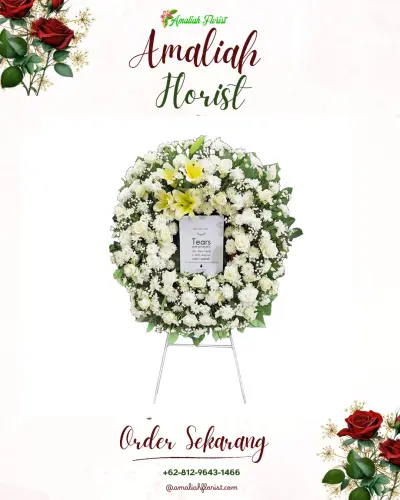Krans Bunga Duka Cita di Sidogede